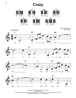 page one of Crazy (Super Easy Piano)