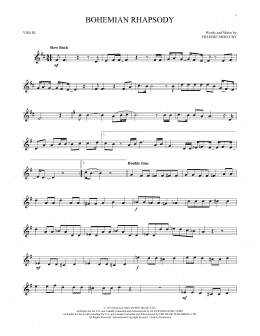 page one of Bohemian Rhapsody (Violin Solo)