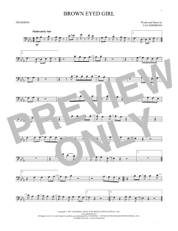 page one of Brown Eyed Girl (Trombone Solo)