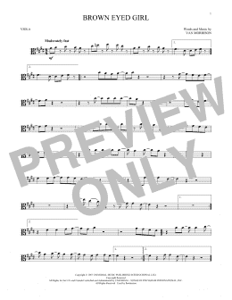 page one of Brown Eyed Girl (Viola Solo)