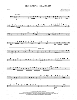 page one of Bohemian Rhapsody (Cello Solo)