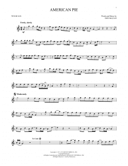 page one of American Pie (Tenor Sax Solo)