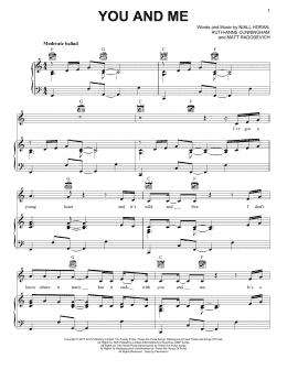 page one of You And Me (Piano, Vocal & Guitar Chords (Right-Hand Melody))