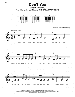 page one of Don't You (Forget About Me) (Super Easy Piano)