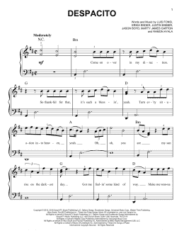 page one of Despacito (Easy Piano)