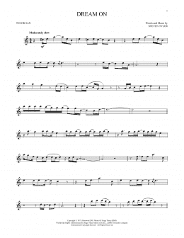 page one of Dream On (Tenor Sax Solo)