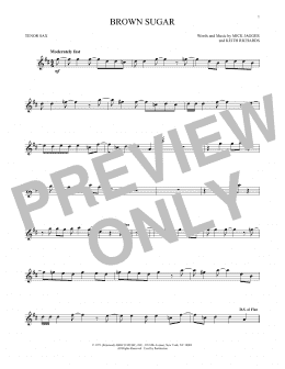 page one of Brown Sugar (Tenor Sax Solo)