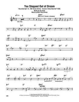 page one of You Stepped Out Of A Dream (Tenor Sax Transcription)