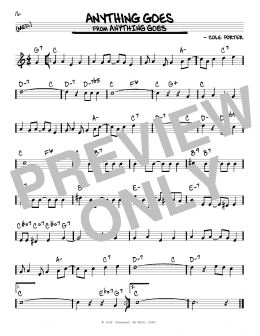 page one of Anything Goes (Real Book – Melody & Chords)