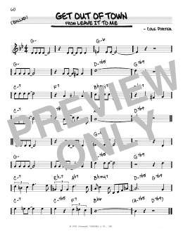 page one of Get Out Of Town (Real Book – Melody & Chords)