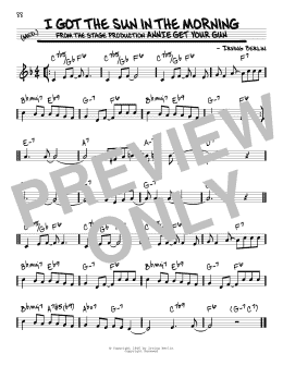 page one of I Got The Sun In The Morning (Real Book – Melody & Chords)