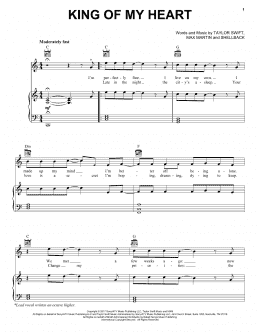 page one of King Of My Heart (Piano, Vocal & Guitar Chords (Right-Hand Melody))