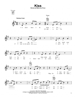 page one of Kiss (Ukulele)