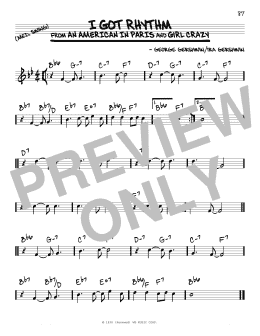 page one of I Got Rhythm (Real Book – Melody & Chords)