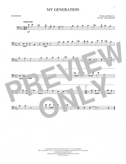 page one of My Generation (Trombone Solo)