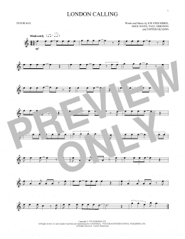 page one of London Calling (Tenor Sax Solo)