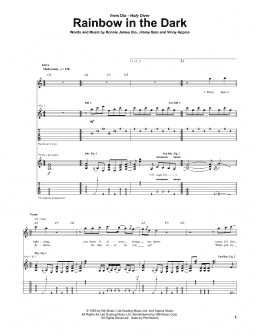 page one of Rainbow In The Dark (Guitar Tab)