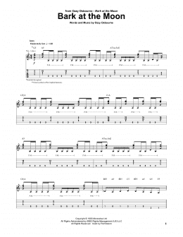 page one of Bark At The Moon (Guitar Tab)