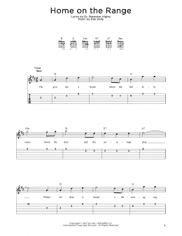 page one of Home On The Range (Solo Guitar)