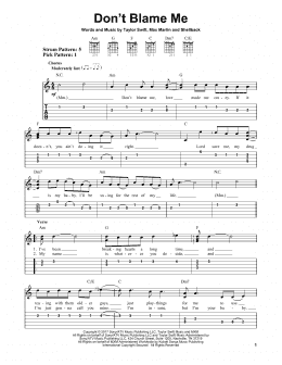 page one of Don't Blame Me (Easy Guitar Tab)