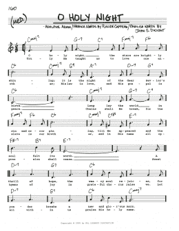 page one of O Holy Night (Real Book – Melody, Lyrics & Chords)