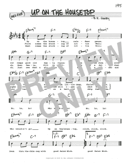 page one of Up On The Housetop (Real Book – Melody, Lyrics & Chords)