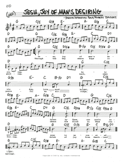 page one of Jesu, Joy Of Man's Desiring (Real Book – Melody, Lyrics & Chords)