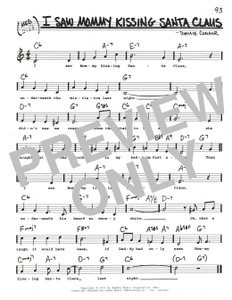 page one of I Saw Mommy Kissing Santa Claus (Real Book – Melody, Lyrics & Chords)