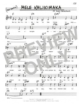 page one of Mele Kalikimaka (Real Book – Melody, Lyrics & Chords)