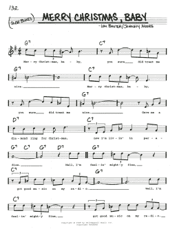 page one of Merry Christmas, Baby (Real Book – Melody, Lyrics & Chords)