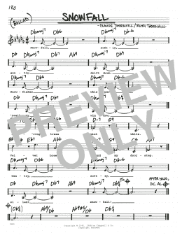 page one of Snowfall (Real Book – Melody, Lyrics & Chords)