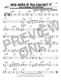 page one of Nice Work If You Can Get It (Real Book – Melody & Chords)