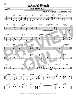 page one of Ol' Man River (Real Book – Melody & Chords)