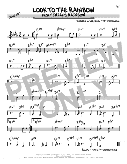 page one of Look To The Rainbow (Real Book – Melody & Chords)