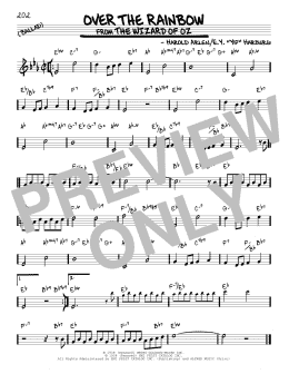 page one of Over The Rainbow (Real Book – Melody & Chords)