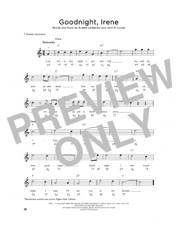 page one of Goodnight, Irene (Harmonica)