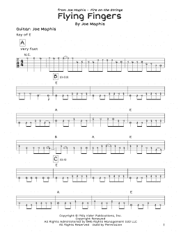 page one of Flying Fingers (Guitar Cheat Sheet)