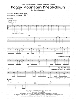 page one of Foggy Mountain Breakdown (Guitar Cheat Sheet)