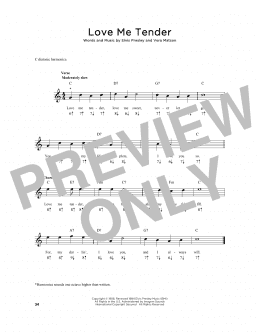 page one of Love Me Tender (Harmonica)