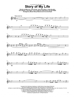 page one of Story Of My Life (Violin Solo)