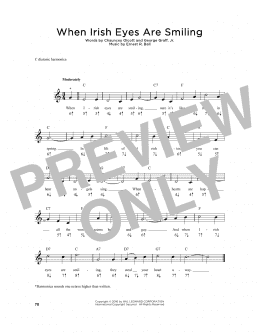 page one of When Irish Eyes Are Smiling (Harmonica)