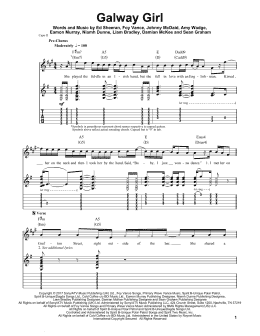 page one of Galway Girl (Guitar Tab (Single Guitar))