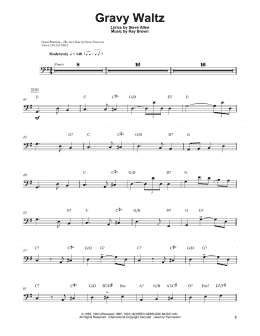 page one of Gravy Waltz (String Bass Transcription)