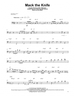 page one of Mack The Knife (String Bass Transcription)