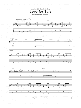 page one of Love For Sale (Electric Guitar Transcription)