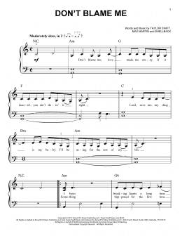 page one of Don't Blame Me (Easy Piano)