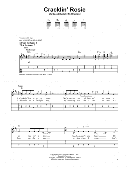 page one of Cracklin' Rosie (Easy Guitar Tab)