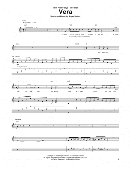 page one of Vera (Guitar Tab)