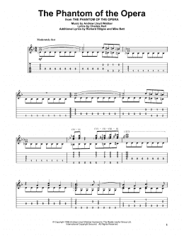 page one of The Phantom Of The Opera (Solo Guitar)