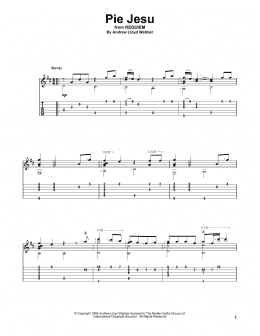 page one of Pie Jesu (Solo Guitar)